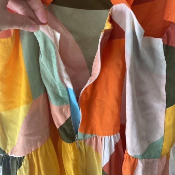 Motoreta Spain Abstract Multicolor Flowy Viscose Dress - Picture 6 of 8